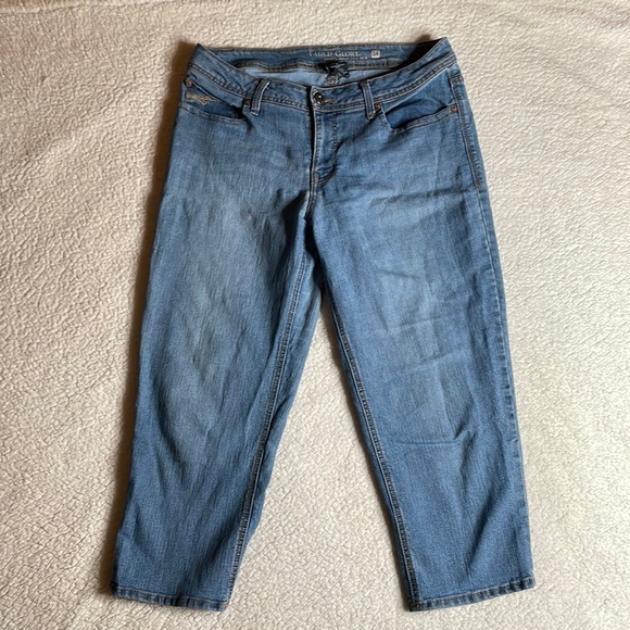 Faded Glory Cropped Denim ankle comfy stretch Size 14 - Picture 1 of 6